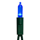 50-Light Miniature Blue LED Green Wire Light Set - Christmas >> Lighting - by Kurt Adler - view 2