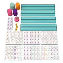 Mahjong Tile Set in Colorful Carrying Case