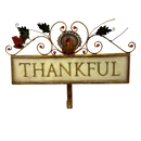Thankful Turkey Wall Hanging / Wreath Flag Holder - Holidays >> Thanksgiving and Harvest - by Gerson