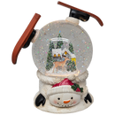 Lighted Spinning Snowman Water Globe Scene