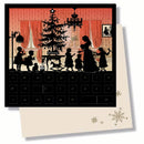 A Family's Timeless Christmas Celebration: Warmth and Wonder Indoors Silhouette Advent Card