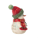 Snowman Holding Bell Mini Figurine
