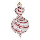 Red & White Swirl Finial Ornament - Egyptian Glass - by Egyptian Museum - view 2