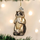 Racoon Glass Ornament