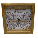 All You Need Is Love - Butterfly Wall Plaque - Gift Shoppe >> Frames, Prints, and Signs >> Signs - by Gerson