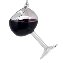 Glass Wine Glass Ornament - Cabernet