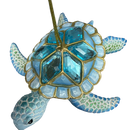 Sea Turtle with Light Blue Gems Ornament