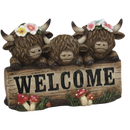 Welcome Highland Cattle Figurine