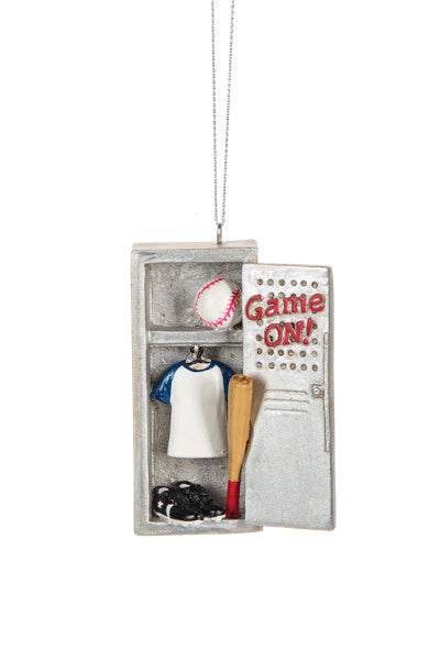 Gym Locker Ornament - Baseball