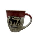 Moose Oval Drip Glaze Mug - Red