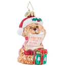 Christopher Radko Little Gem Glass Ornament - Festive Furry Friend