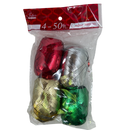 Curling Ribbon Eggs 4 Pack - Red /Green /Gold / Silver