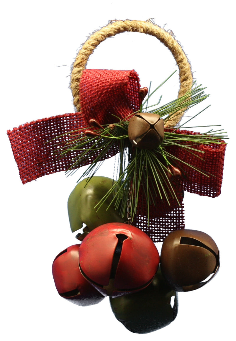 Grape Bell Door Hanger Ornament - Red - The Country Christmas Loft
