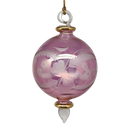 Etched Blown Glass Ball Ornament - Pink - Christmas >> Ornaments >> Egyptian Glass - by Egyptian Museum