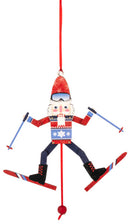 Skier Pulltoy Ornament