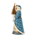 Twilight Elegance: A Regal Santa in Blue and Gold