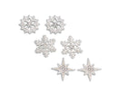 Silver Snowflake with Crystals Trio - Earrings - Gift Shoppe >> Jewelry >> Earrings - by Periwinkle By Barlow