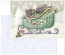 Festive Holiday Sleigh Country Christmas Card Collection