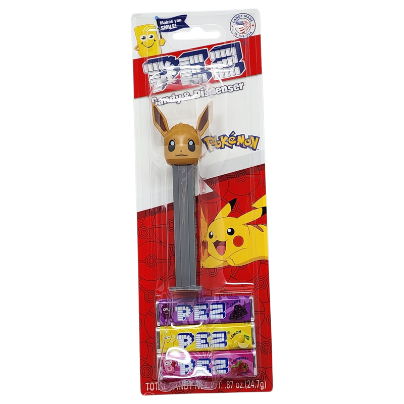 Pez Pokemon Dispenser with 3 Candy Rolls - Eevee