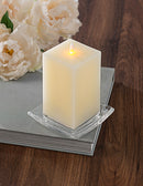 Square Glass Pillar Plate - 4.75"