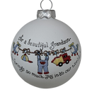 Christmas Keepsake Glass Ornament - For a Beautiful Grandson