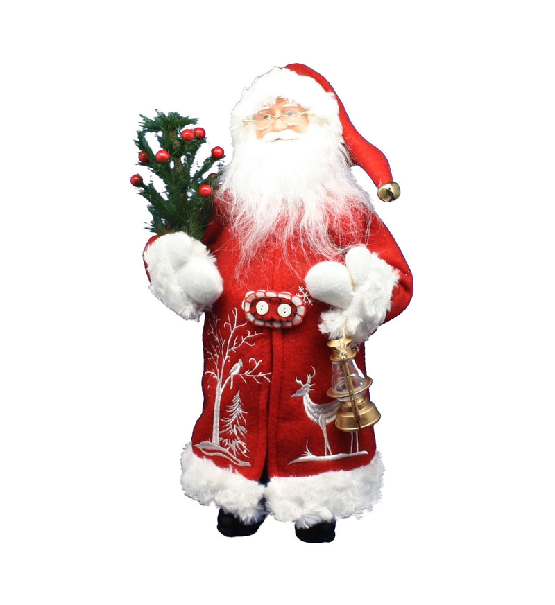 Winter Silhouette Santa Claus Figurine