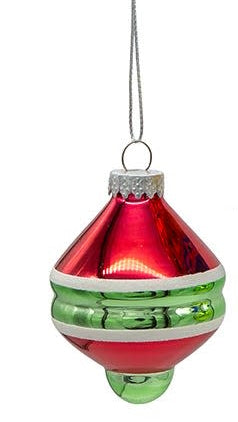 Glass Early Years Ornaments -  Red White and Green