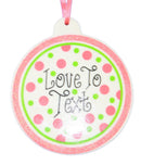 Glitter Plaque Ornament - Love to Text - Christmas >> Ornaments - by Kurt Adler