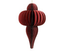 Finial Honeycomb Paper Ornament - 16 Inch -  Red
