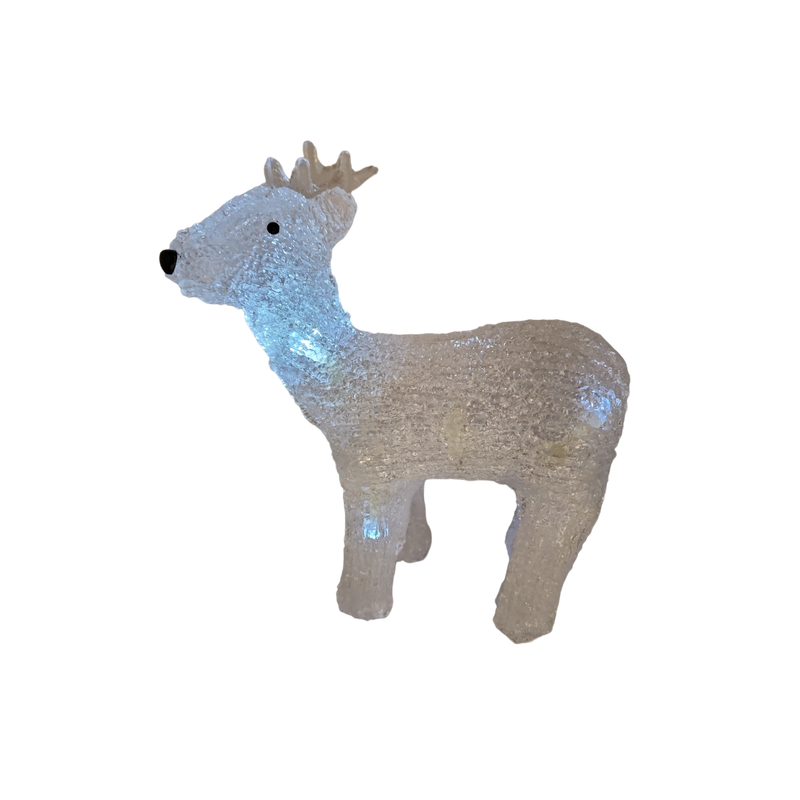 Acrylic Reindeer 8 LED - B/O - 8.5"