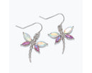 Crystal Dragonfly Earrings – Soft Fuchsia - Gift Shoppe >> Jewelry >> Earrings - by Periwinkle By Barlow