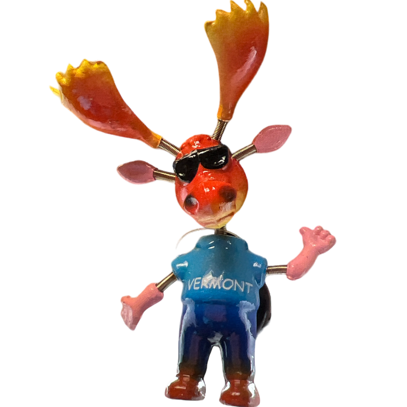 Moose Magnet with Springy Arms, Ears, Neck, and Antlers