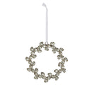 5-Inch Antique Silver Gem Wreath Ornament - Christmas >> Ornaments >> Metal - by Park Hill Collections