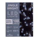 Jingle Bright 100 LED Light Set - Cool White - Green Wire - Christmas >> Lighting - by Kurt Adler