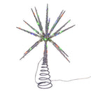 Silver Glitter Starburst Tree Topper - 12 Inch Multicolor