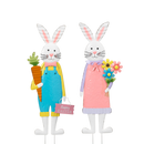Metal Easter Bunny Yard Stake - - Holidays >> Easter - by Gerson