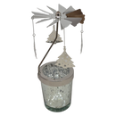 Starry Sky Rotating Candle Holder - Silver with Tree Dangles