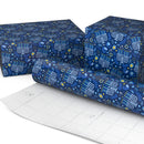 Festive Collage on Navy Hanukkah Wrapping Paper Roll