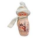 Lighted Snowman Lamp - Snow Couple - 8 Inches tall