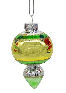 Glass Early Years Ornaments -  Yellow and Green