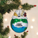 World Traveler Glass Ornament - Christmas >> Ornaments >> Sports - by Old World Christmas - view 5