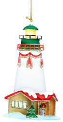 Tin Lighthouse Ornament - - The Country Christmas Loft