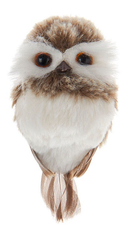 Brown and Gray Owl Ornament - Looking Forward