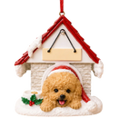 Ceramic Doghouse Ornament - Pomeranian
