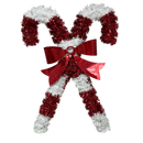Candy Canes Door Decoration - Red And White