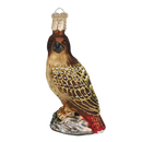 Red-Tailed Hawk Glass Ornament