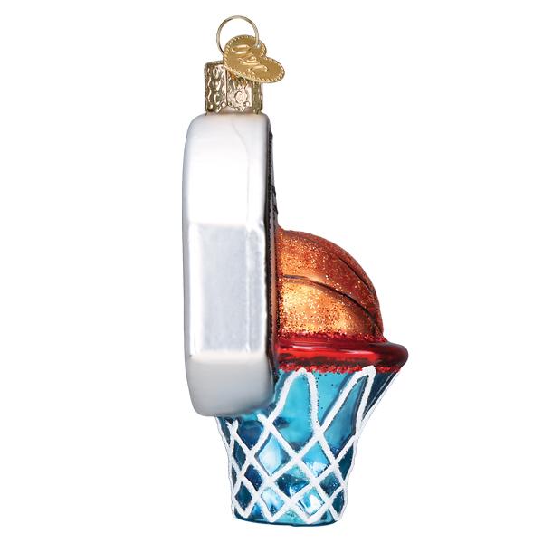 Basketball Hoop Glass Ornament - The Country Christmas Loft