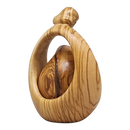 Nesting Style Holy Family Nesting Carved Nativity - Olive Wood - 4.5 Inch