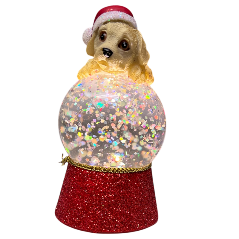 Lighted Lab Snowglobe