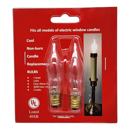 Electric Candle Lightbulbs - 2 pack